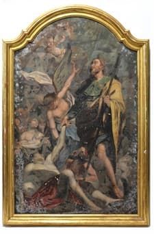 San Rocco soccorre gli appestati — prima del restauro